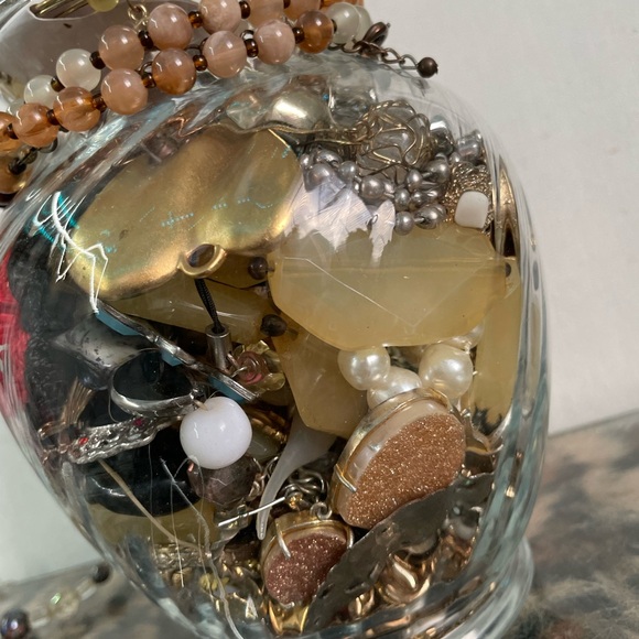 Total 3.11 Lb (Including glass Jar) Jewelry Scraps mixed pcs Mystery Lot 📿 - Picture 7 of 17